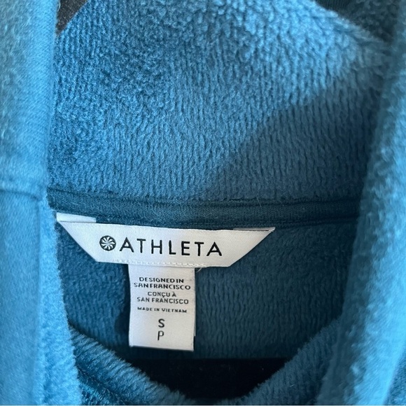 Athleta COZY KARMA MOCK NECK DRESS Teal size Small - Picture 4 of 16